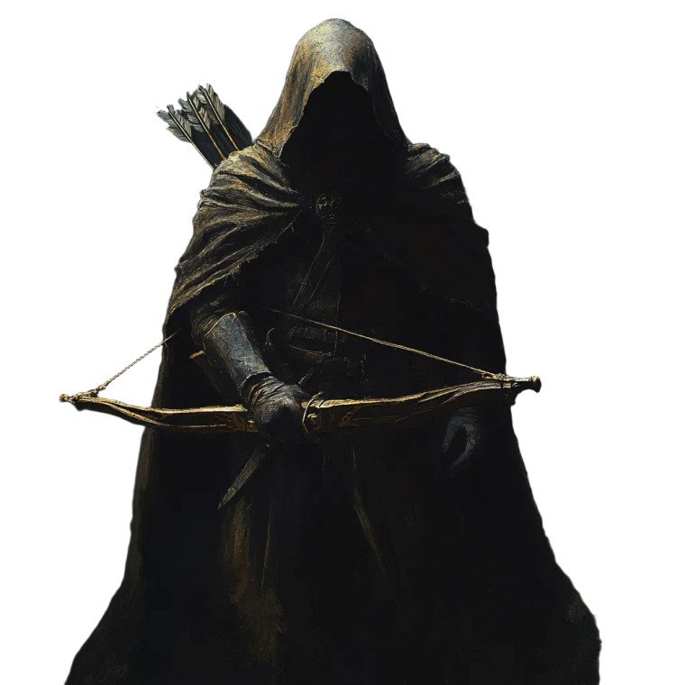 Hooded Assassin Vinyl Car Decal Sticker – Waterproof & UV-Resistant 8"