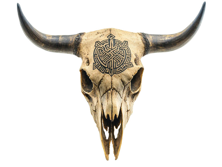 Nordic Rune Skull Vinyl Car Decal Sticker – Waterproof & UV-Resistant 8"