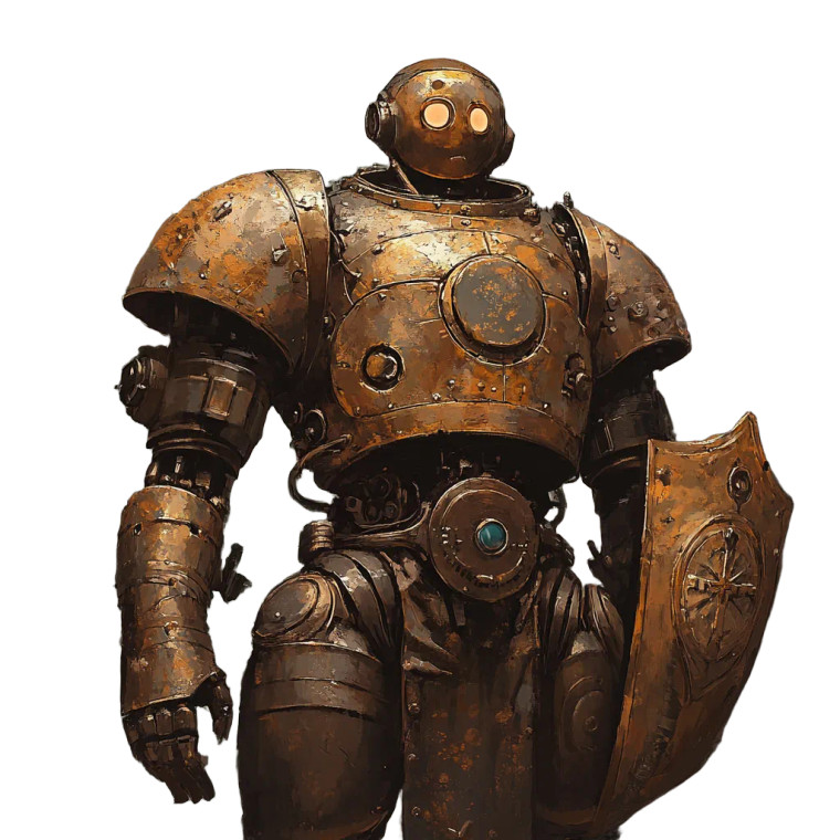 Bronze Automaton Cleric Vinyl Car Decal Sticker – Waterproof & UV-Resistant 8"