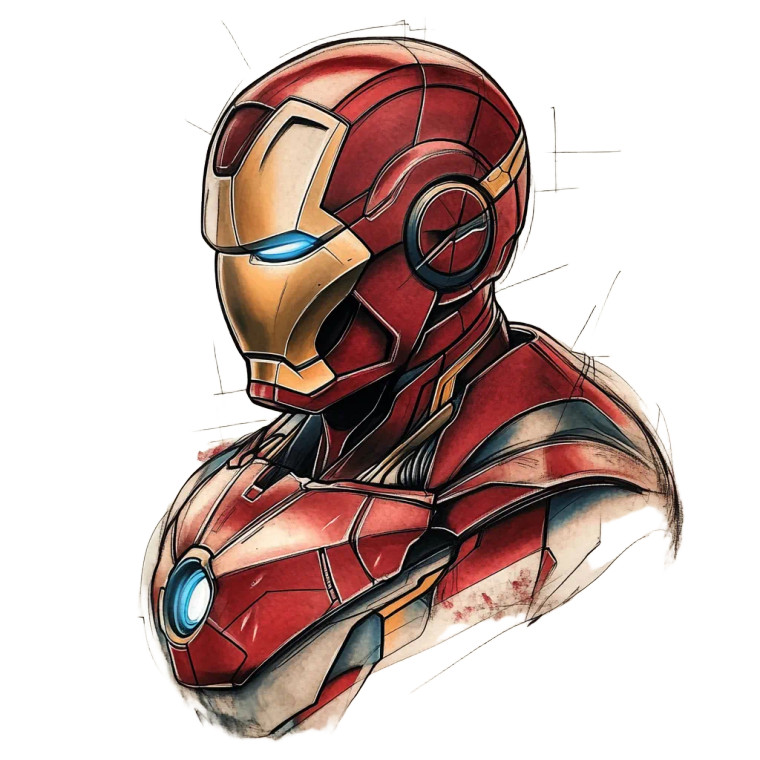 Iron Man Tattoo V2 Vinyl Car Decal Sticker – Waterproof & UV-Resistant 8"