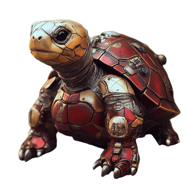 Iron Tortoise Vinyl Car Decal Sticker – Waterproof & UV-Resistant 8"