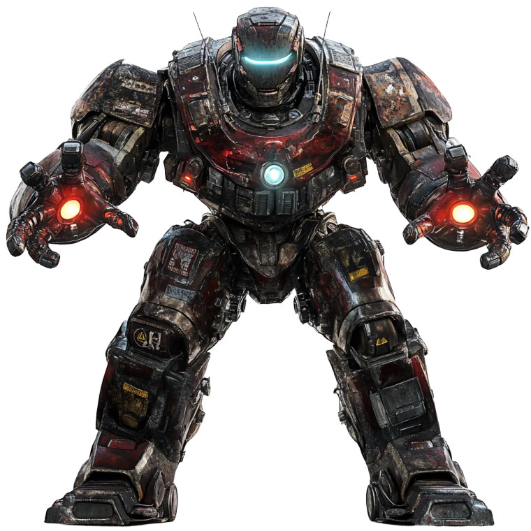 Cybernetic Security Robot Vinyl Car Decal Sticker – Waterproof & UV-Resistant 8"