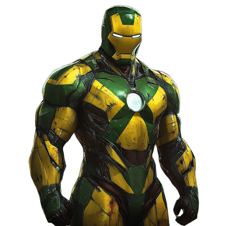 Jamaican Ironman Vinyl Car Decal Sticker – Waterproof & UV-Resistant 8"