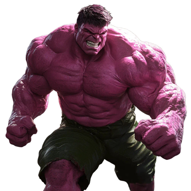 Pink Hulk Vinyl Car Decal Sticker – Waterproof & UV-Resistant 8"