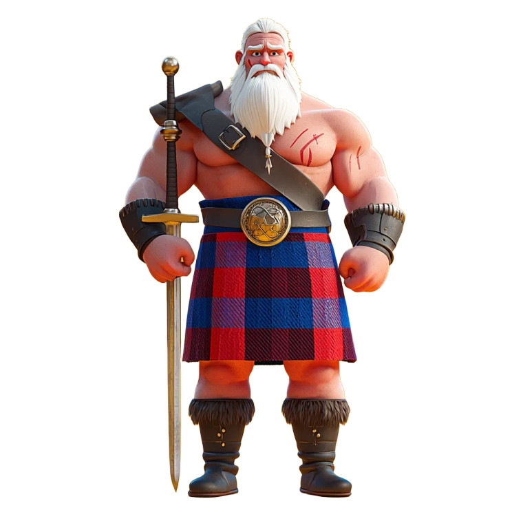 Sad Scottish Warrior Vinyl Car Decal Sticker – Waterproof & UV-Resistant 