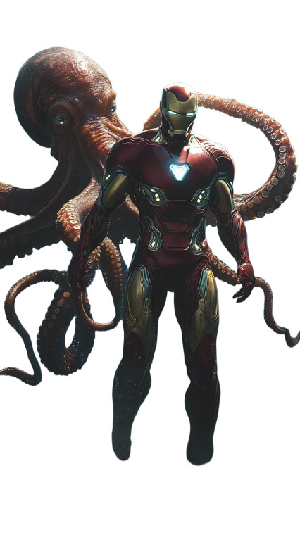 Iron Man & Octopus Vinyl Car Decal Sticker – Waterproof & UV-Resistant 8" Iron Man & Octopus Vinyl Car Decal Sticker – Waterproof & UV-Resistant 8"