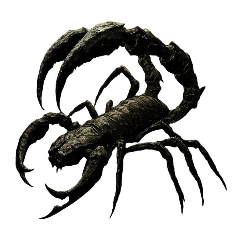 Gothic Horror Scorpion Vinyl Car Decal Sticker – Waterproof & UV-Resistant 8"