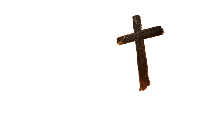 Burning Wooden Cross Vinyl Car Decal Sticker – Waterproof & UV-Resistant 8"