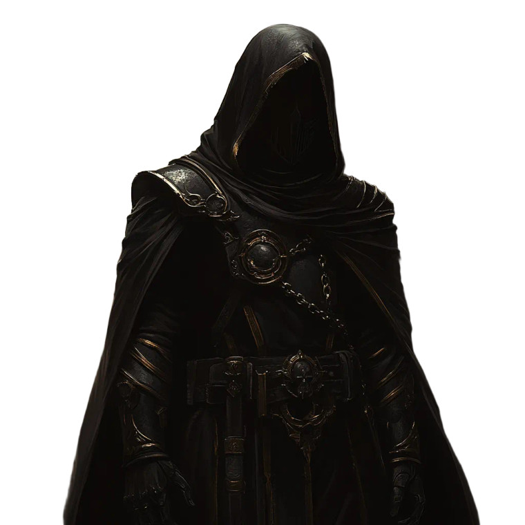 Hooded Shadow Warrior Vinyl Car Decal Sticker – Waterproof & UV-Resistant 8"