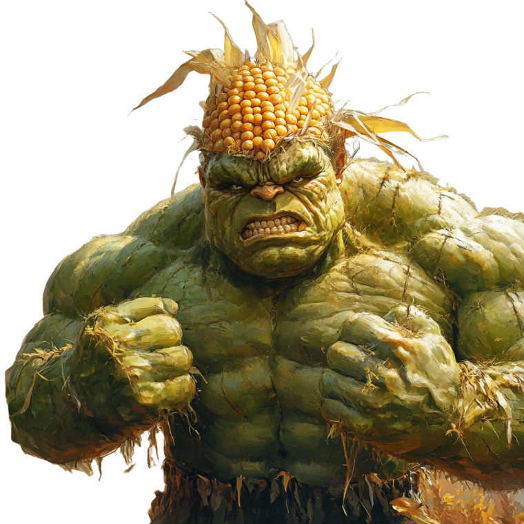 Corn Hulk Vinyl Car Decal Sticker – Waterproof & UV-Resistant 8"