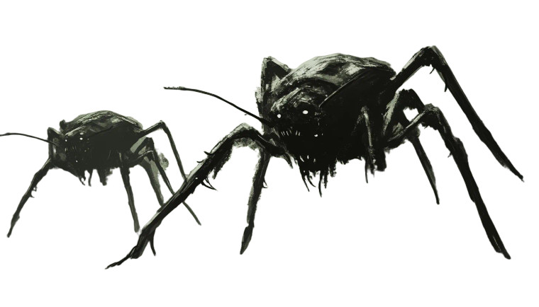 Dark Insectoid Sketch Vinyl Car Decal Sticker – Waterproof & UV-Resistant 8"