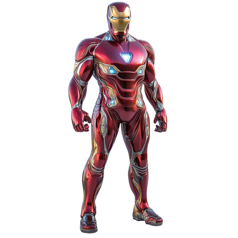 Crystal Iron Man Vinyl Car Decal Sticker – Waterproof & UV-Resistant 8"
