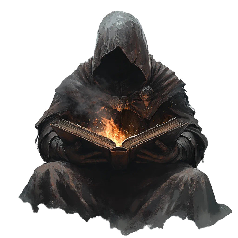 Medieval Hooded Scholar Vinyl Car Decal Sticker – Waterproof & UV-Resistant 8"