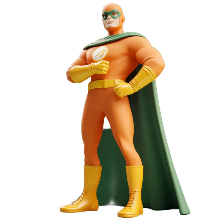 Super Hero Render Vinyl Car Decal Sticker – Waterproof & UV-Resistant 8"