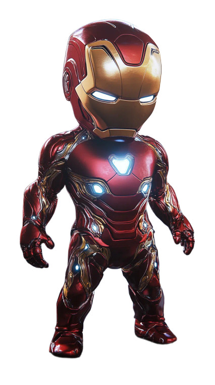 Chibi Iron Man Vinyl Car Decal Sticker – Waterproof & UV-Resistant 8"