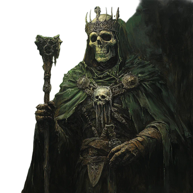 Skeleton Lich Archmage Vinyl Car Decal Sticker – Waterproof & UV-Resistant 8"