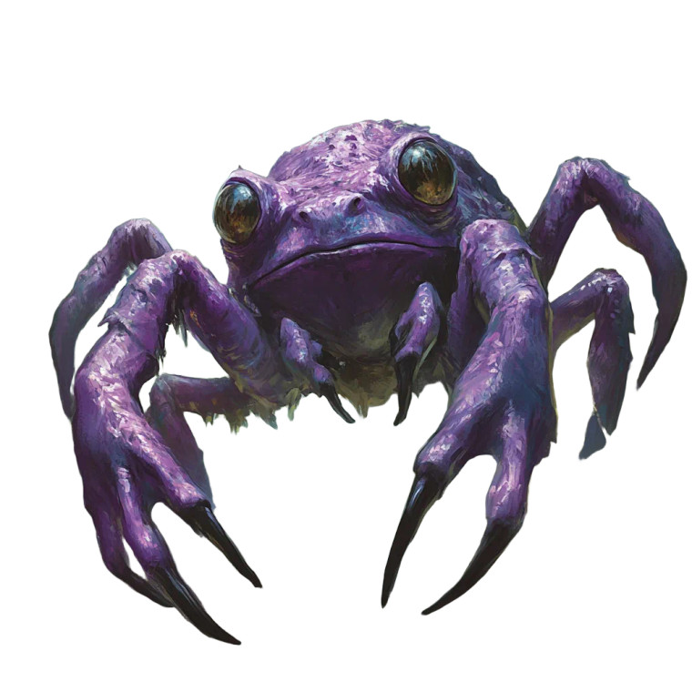 Purple Spider Frog Vinyl Car Decal Sticker – Waterproof & UV-Resistant 8"