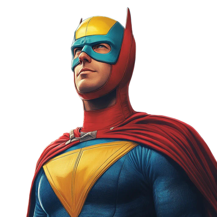 Original Masked Hero Vinyl Car Decal Sticker – Waterproof & UV-Resistant 8"