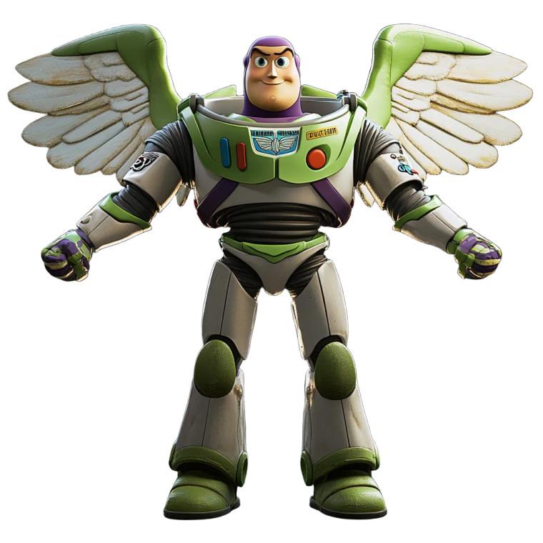 Buzz Lightyear Wings Vinyl Car Decal Sticker – Waterproof & UV-Resistant 8"