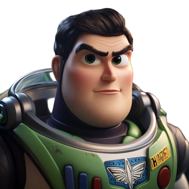 Pixar Buzz Lightyear Vinyl Car Decal Sticker – Waterproof & UV-Resistant 8"