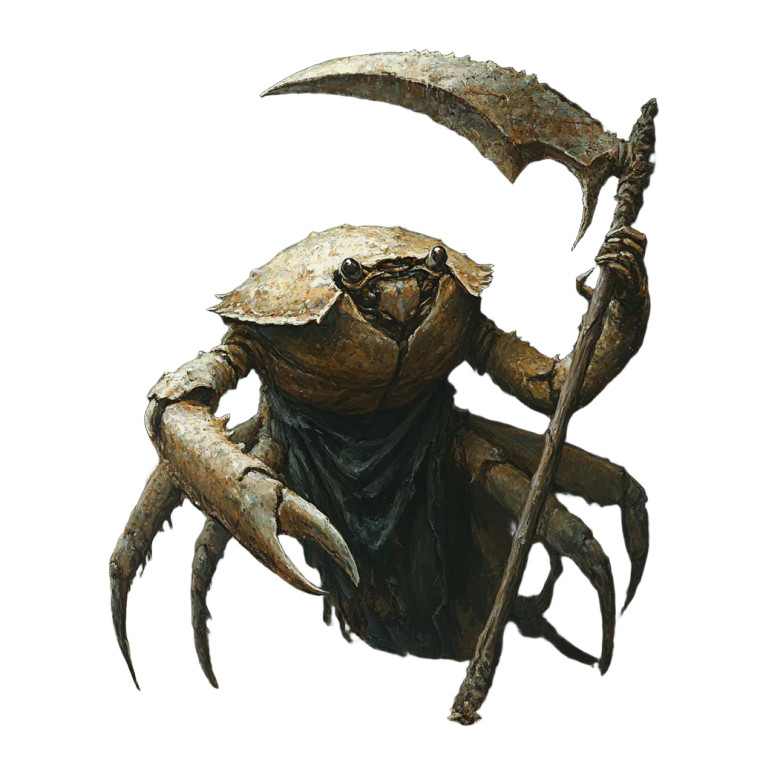 Crab With Scythe Vinyl Car Decal Sticker – Waterproof & UV-Resistant 8"