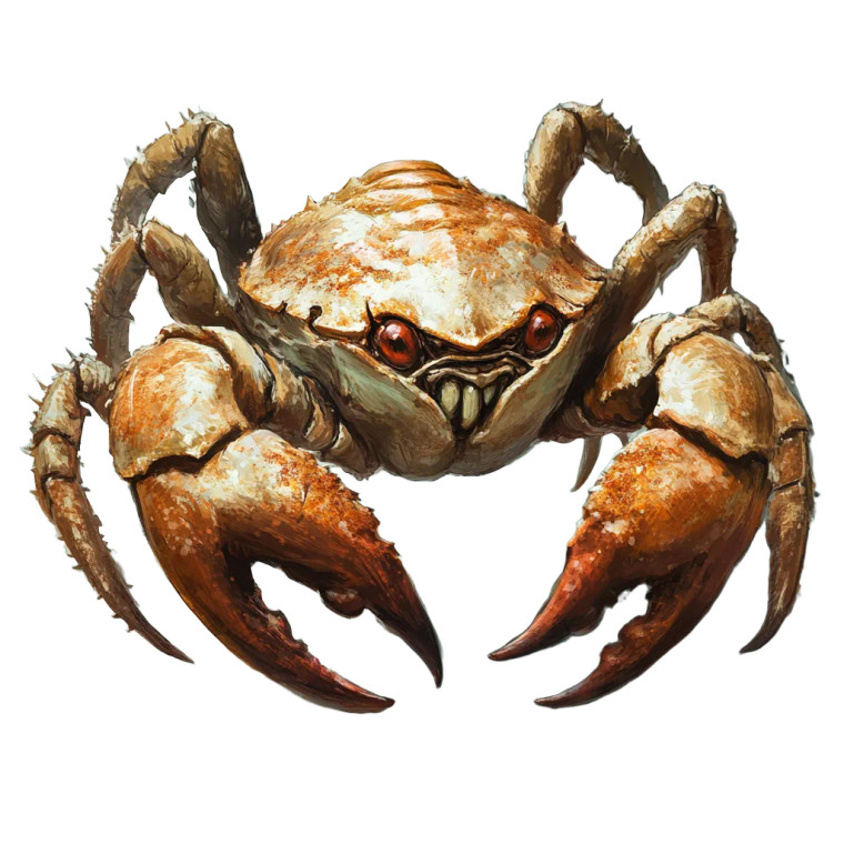 Giant Crab Portrait Vinyl Car Decal Sticker – Waterproof & UV-Resistant 8"