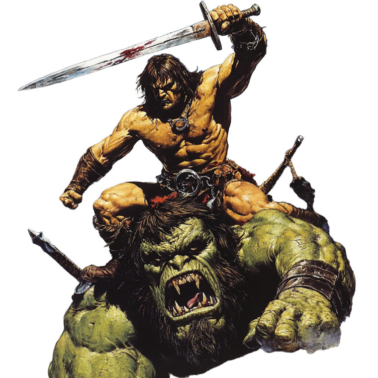 Conan Vs Ogre Vinyl Car Decal Sticker – Waterproof & UV-Resistant 8"