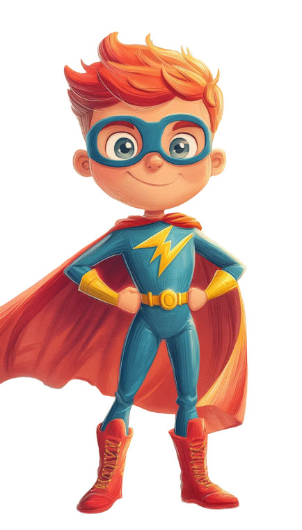 Superhero Child Vinyl Car Decal Sticker – Waterproof & UV-Resistant 8"