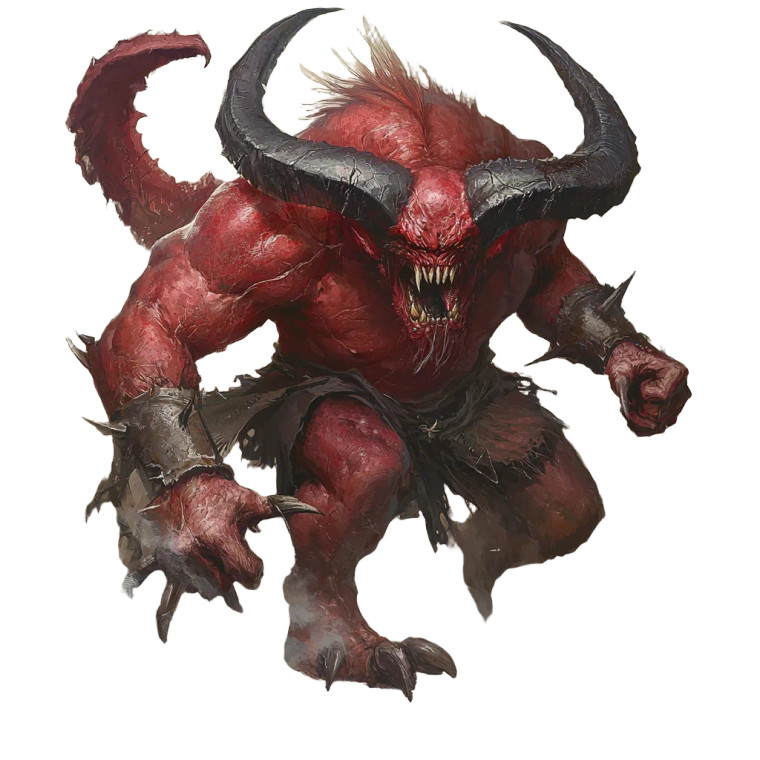 Horned Devil Attacking Vinyl Car Decal Sticker – Waterproof & UV-Resistant 8"