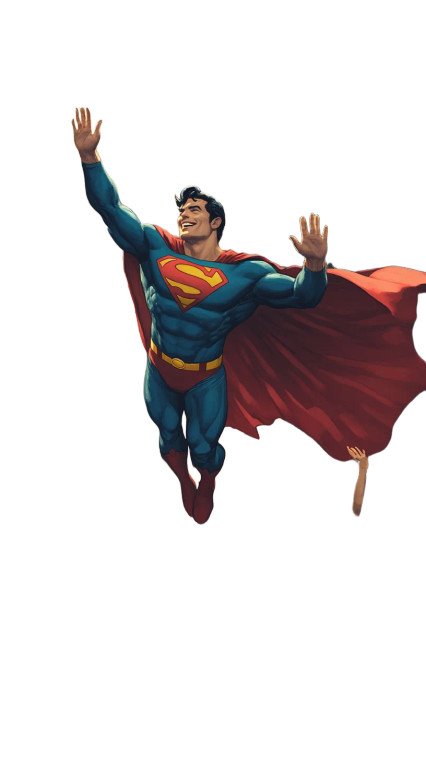 Superman In Metropolis Vinyl Car Decal Sticker – Waterproof & UV-Resistant 8"