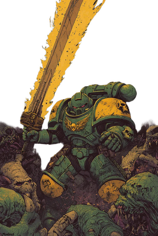 Space Marine Attack Vinyl Car Decal Sticker – Waterproof & UV-Resistant 8"