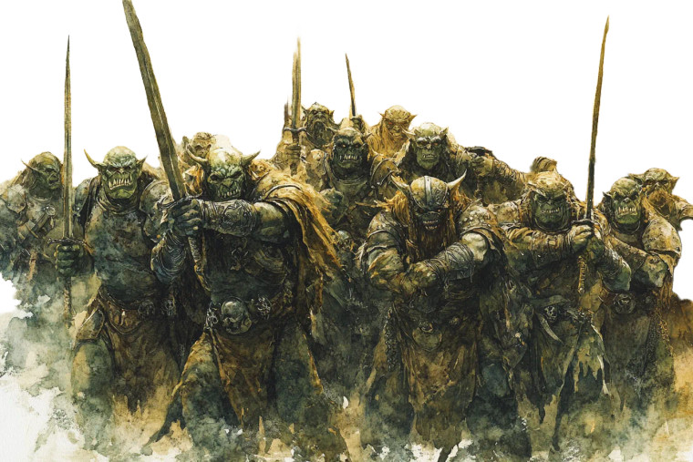 Orc Army Watercolor Vinyl Car Decal Sticker – Waterproof & UV-Resistant 8"