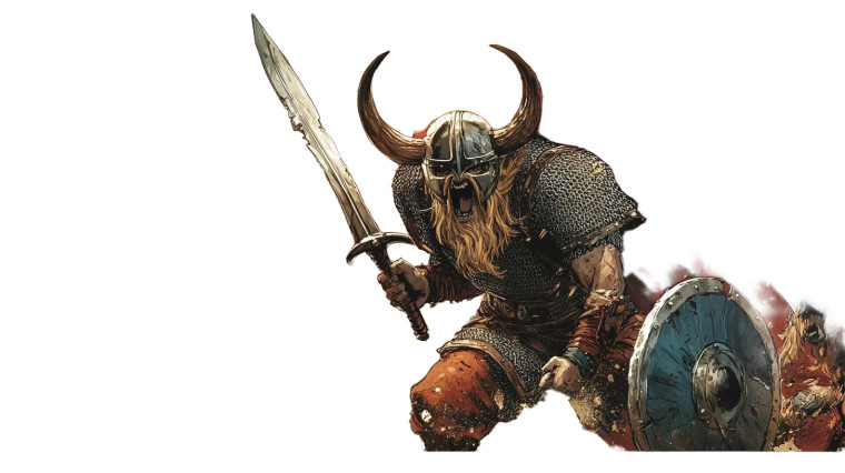 Epic Vikings Fight Vinyl Car Decal Sticker – Waterproof & UV-Resistant 8"