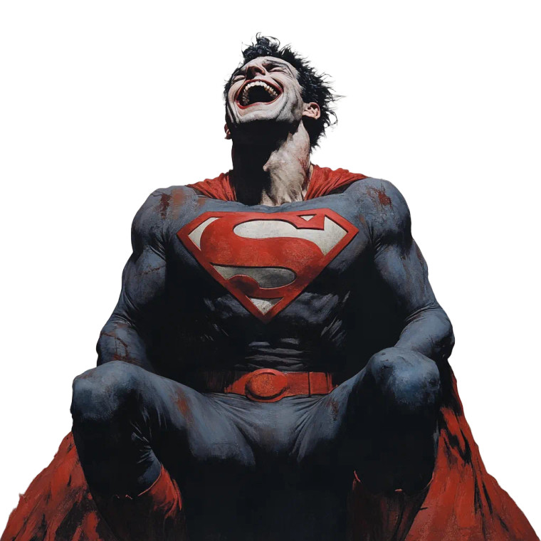 The Superman Who Laughs Vinyl Car Decal Sticker – Waterproof & UV-Resistant 8"