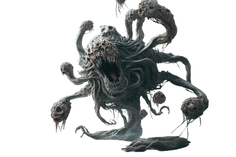 Eldritch Razorblade Monster Vinyl Car Decal Sticker – Waterproof & UV-Resistant 8"