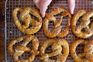 Homemade Pretzels with Everything Bagel Seasoning