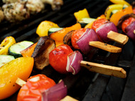 Grilled Garlic Vegetable Kabobs