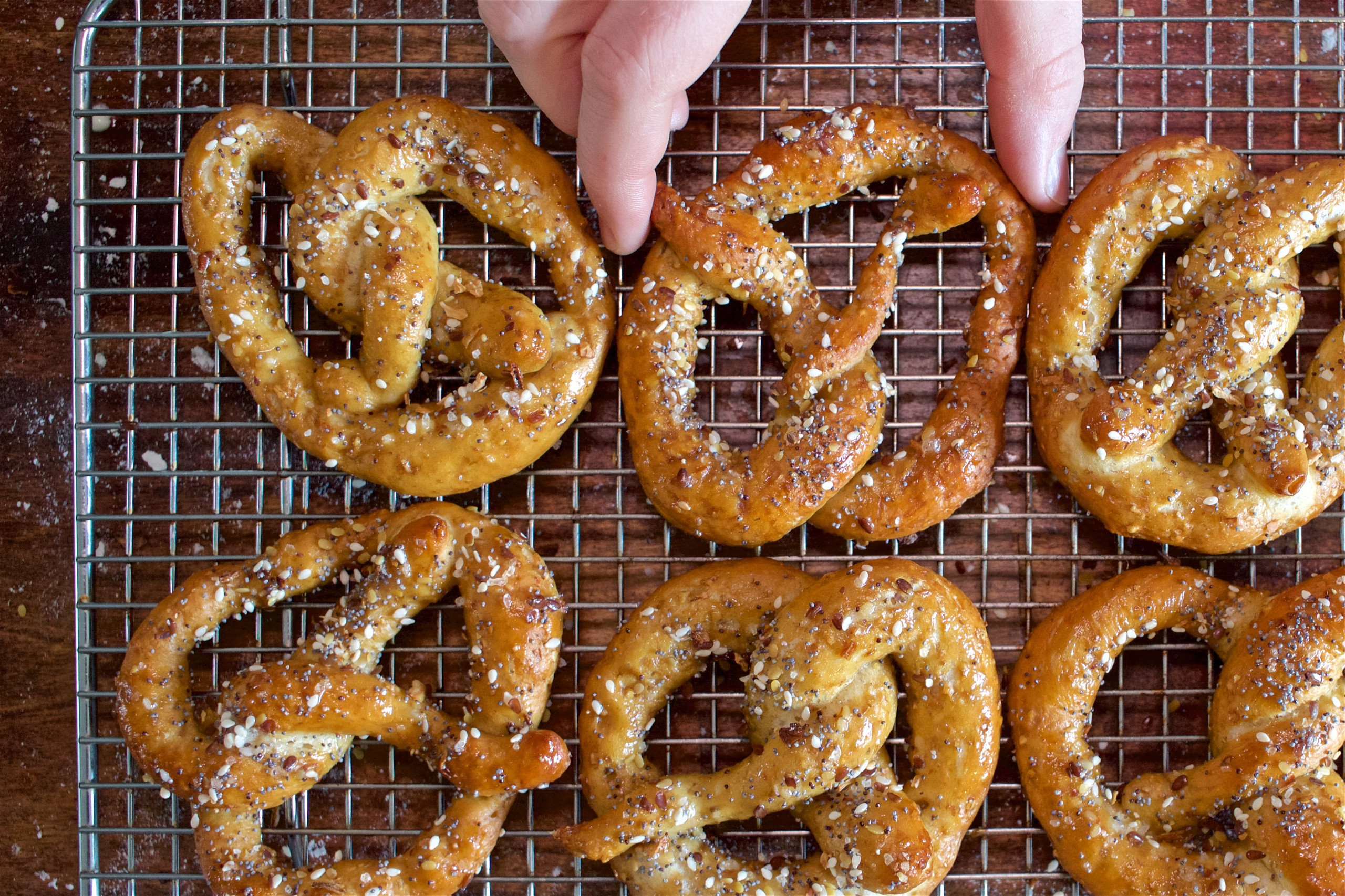 Homemade Pretzels with Everything Bagel Seasoning Farmer John's Herbs