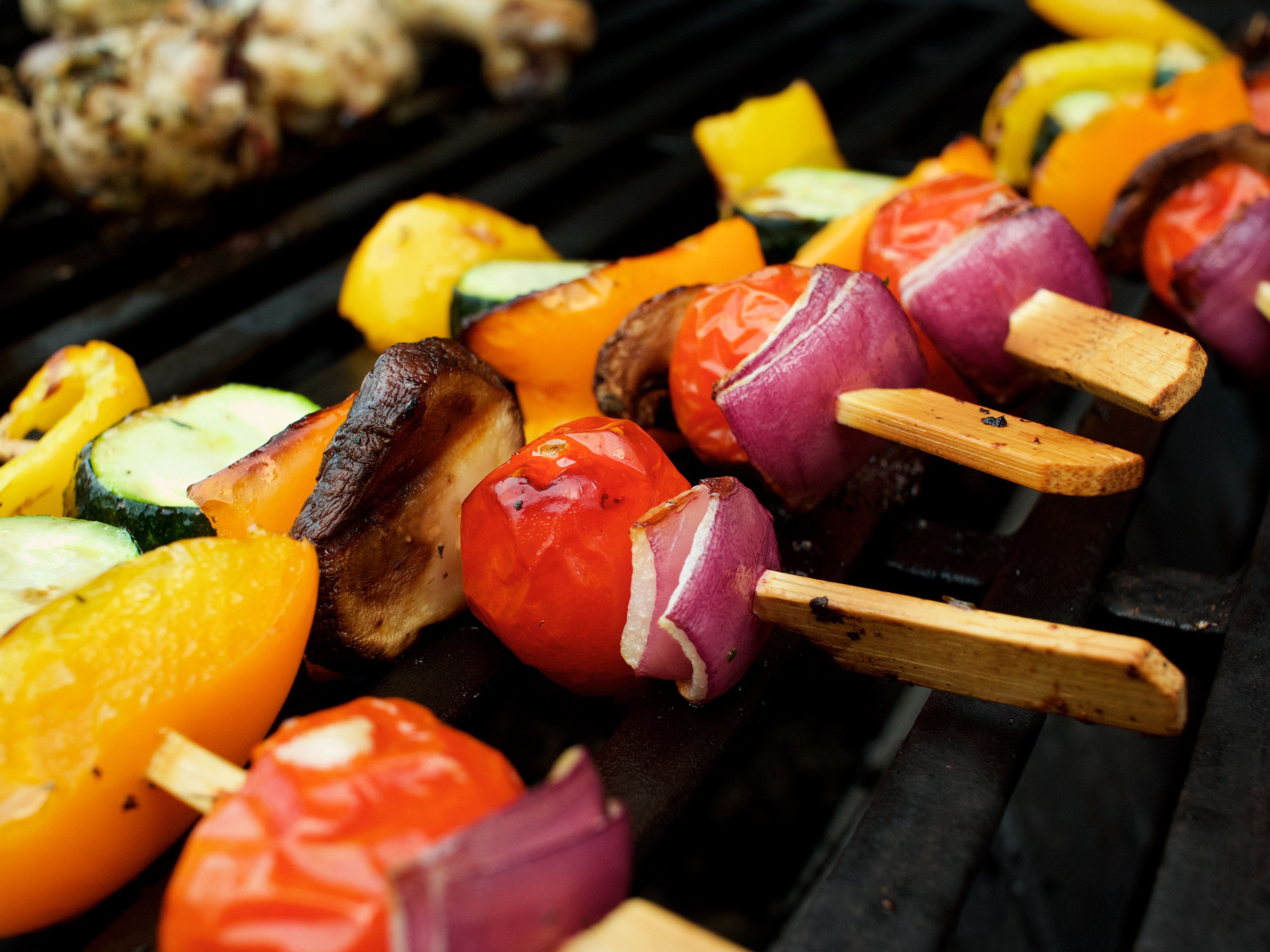Grilled Garlic Vegetable Kabobs Farmer John's Herbs