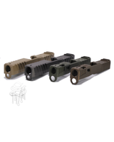 Professional single stage cerakote service for pistol slides, applied by a certified cerakote applicator, available in five oven-cured finishes for performance that matches the aesthetic.