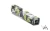 Glock pistol slide customized with a multi-color Splinter Camo Cerakote application featuring Surge Green, black, white, and gray for a modern tactical appearance.