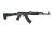 Detailed close-up of the Pioneer Arms Sporter UTG AK-47 emphasizing the UTG handguard, ergonomic pistol grip, adjustable stock, protected front sight, stamped receiver, and precision factory machining against a bright white product backdrop.