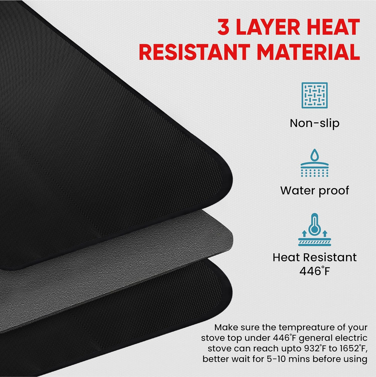 Fireproof and Waterproof Stove Top Covers, Electric Stove Cover