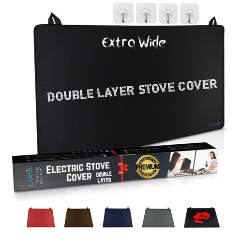Larsic Stove Cover - Double Thickness Protects Electric Stove