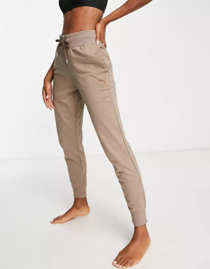 Puma Training Desert high waisted joggers in brown