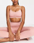 Puma Yoga Studio Foundation ruched low support  sports bra in pink