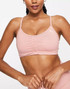 Puma Yoga Studio Foundation ruched low support  sports bra in pink