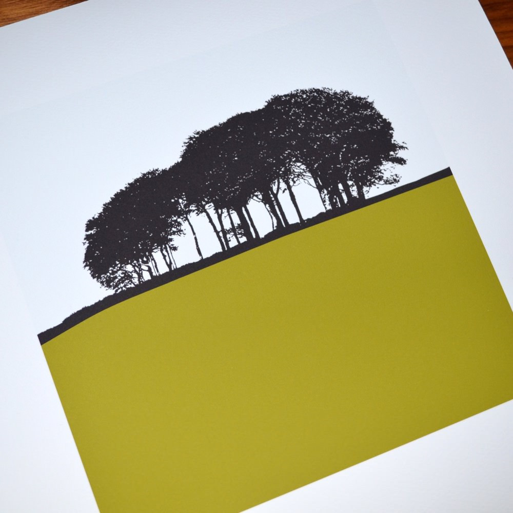 Jacky Al-Samarraie Guiseley Square Landscape Print Olive Green