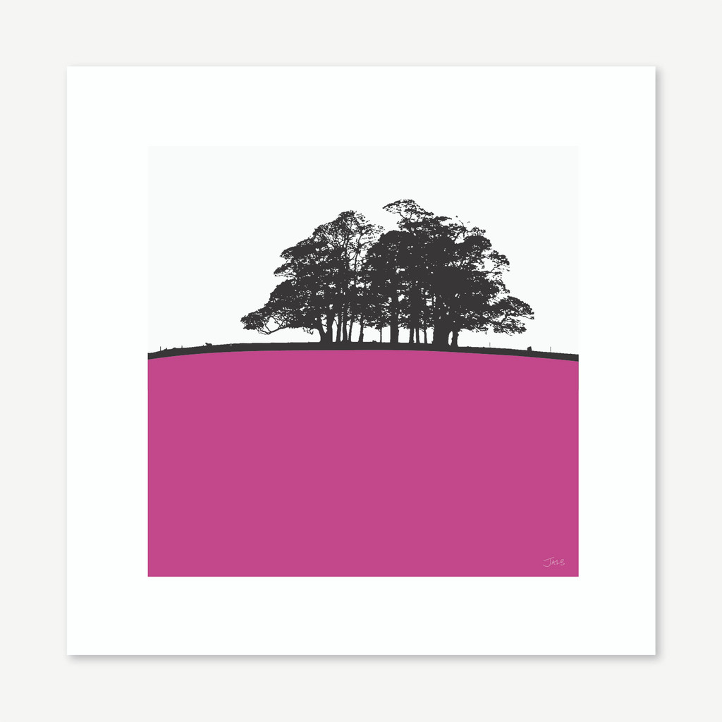 Jacky Al-Samarraie Trough of Bowland Landscape Print Pink