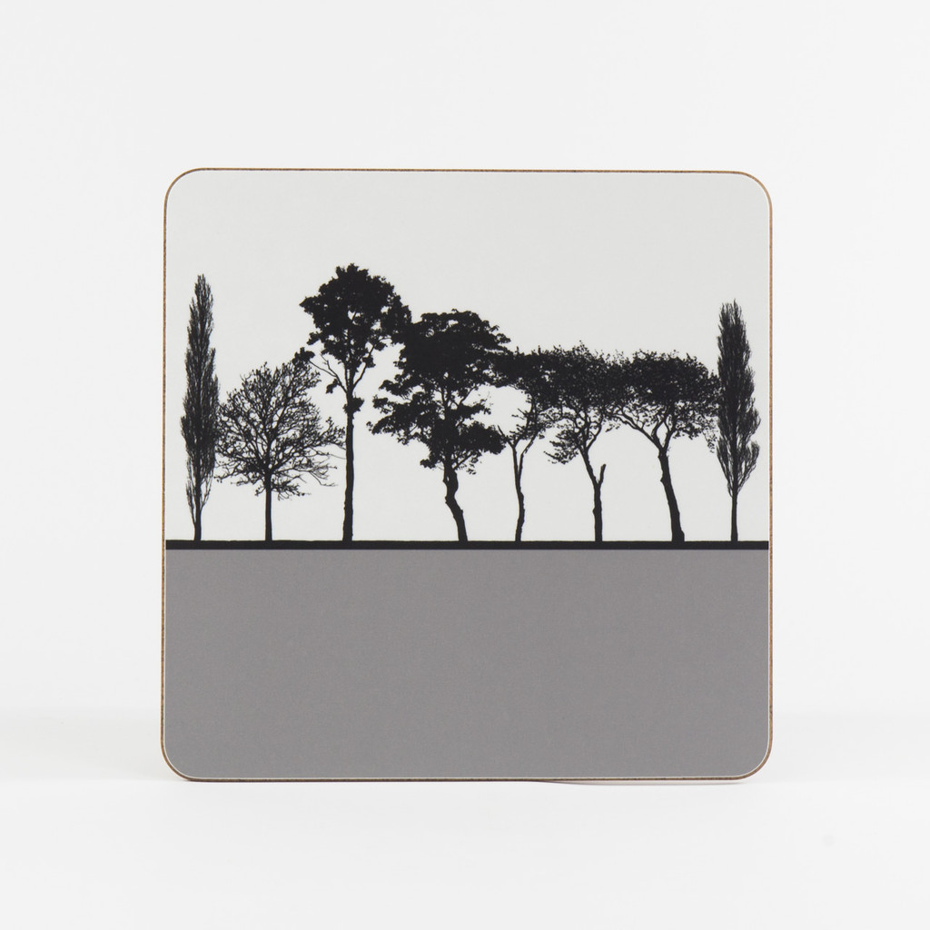 Grey British landscape table mat by designer Jacky Al-Samarraie